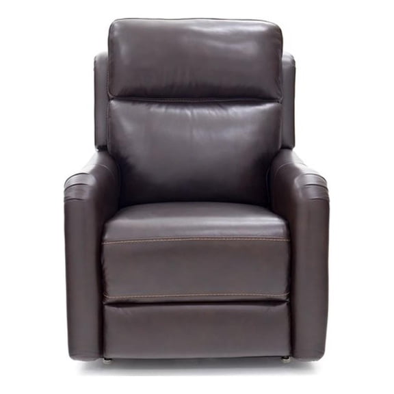 Pemberly Row Leather Power Lift Recliner with Heat in Rainer Walnut