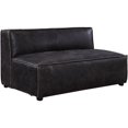 thumbnail image 1 of Pemberly Row Leather Upholstered Modular Armless Loveseat Antique Slate, 1 of 5
