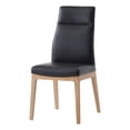 thumbnail image 1 of Pemberly Row Leather Upholstered Side Chairs in Black and Walnut (Set of 2), 1 of 7