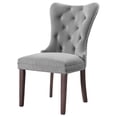 thumbnail image 1 of Pemberly Row Light Gray Velvet Dining Side Chair in Light Gray (Set of 2), 1 of 3