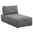 thumbnail image 1 of Pemberly Row Linen Fabric Upholstered Chaise in Gray, 1 of 3