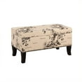 thumbnail image 1 of Pemberley Row Linen Botanical Ottoman Rectangular Safety Hinge 32" x 16" x 18", 1 of 1