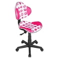 thumbnail image 1 of Pemberly Row Low Back Computer Executive Chair with Large Base & Pads in Pinklip, 1 of 9