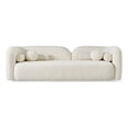 thumbnail image 1 of Pemberly Row Luxury Modern Ivory Boucle Fabric Curvy Arm Couch, 1 of 4