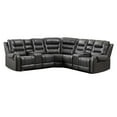 thumbnail image 1 of Pemberly Row PU Leather Gray Sectional Sofa L-Shaped Reclining, 1 of 8