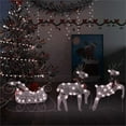 thumbnail image 1 of Pemberly Row Mesh Metal Reindeer & Sleigh Christmas Decoration - Gold, 1 of 7