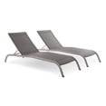 thumbnail image 1 of Pemberly Row  Mesh Patio Chaise Lounge in Gray (Set of 2), 1 of 5