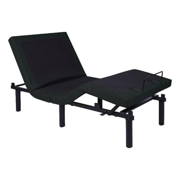 Pemberly Row Metal Black 2 Motor King Adjustable Bed & USB Outlet & 3 Pre-sets