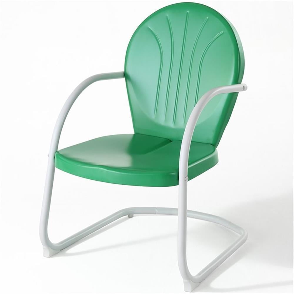 Grasshopper Green Metal Outdoor Dining Arm Chair