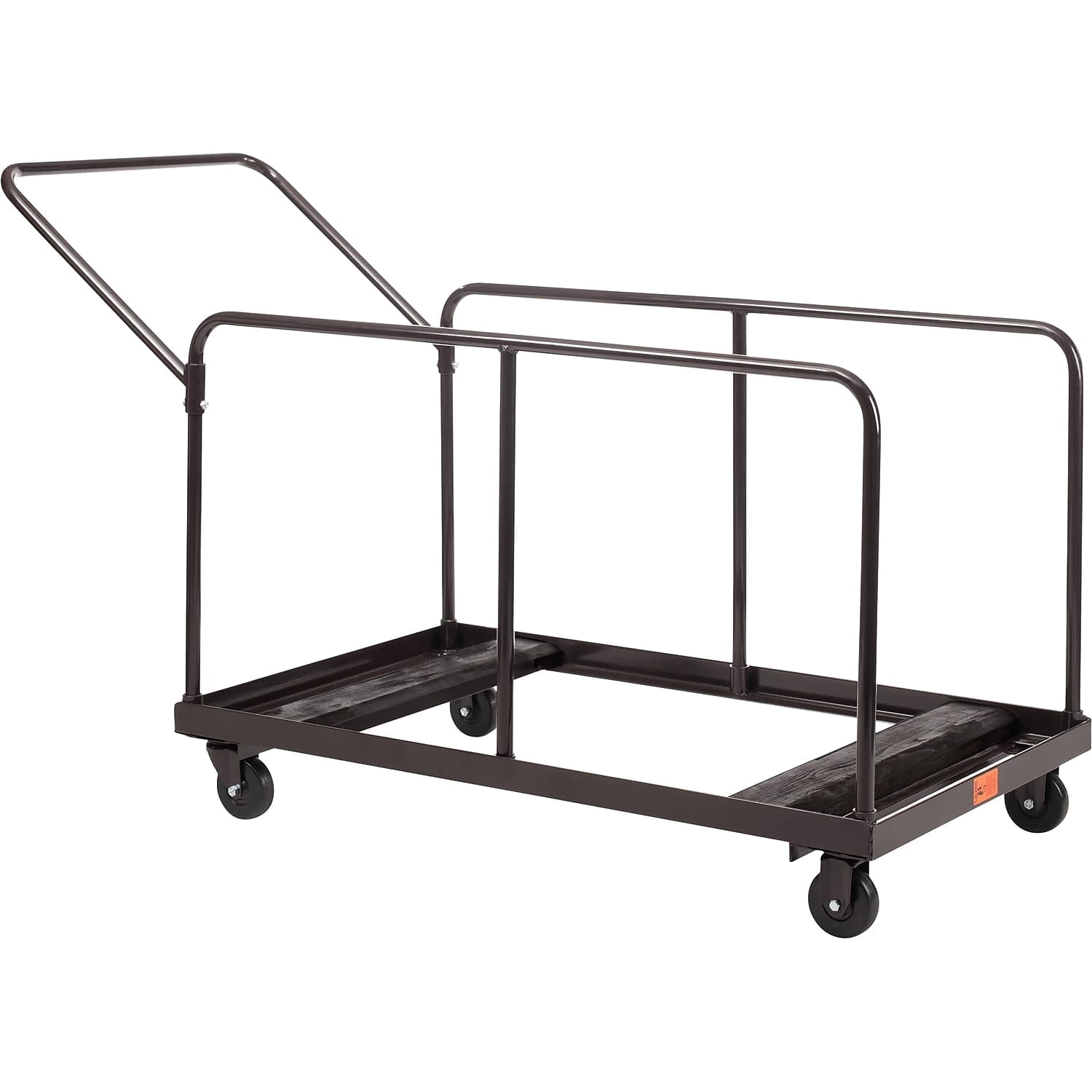 Pemberly Row Metal Folding Table Dolly For Round and Rectangular Tables in Brown