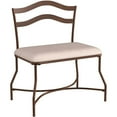 thumbnail image 1 of Pemberly Row Metal Frame Vanity Bench in Burnished Bronze/Beige, 1 of 12