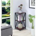 thumbnail image 1 of Pemberly Row Metal Three-Tier Corner Bookcase in Cherry Wood, 1 of 3