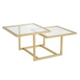 thumbnail image 1 of Pemberly Row Metal Two Tier Glass Top Gold Coffee Table, 1 of 8