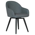 thumbnail image 1 of Pemberly Row Metal Upholstered Swivel Accent Arm Chair in Charcoal, 1 of 11