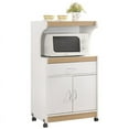 thumbnail image 1 of Pemberly Row Microwave Kitchen Cart in White, 1 of 5