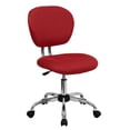 thumbnail image 1 of Pemberly Row Mid-Back Fabric Mesh Office Swivel Chair in Red, 1 of 7