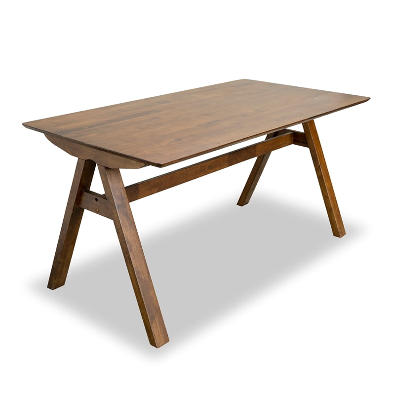 Pemberly Row Mid-Century 59" Solid Wood Rectangular Dining Table in ...