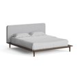 thumbnail image 1 of Pemberly Row Mid-Century Contemporary King Size Bed in Walnut, 1 of 4