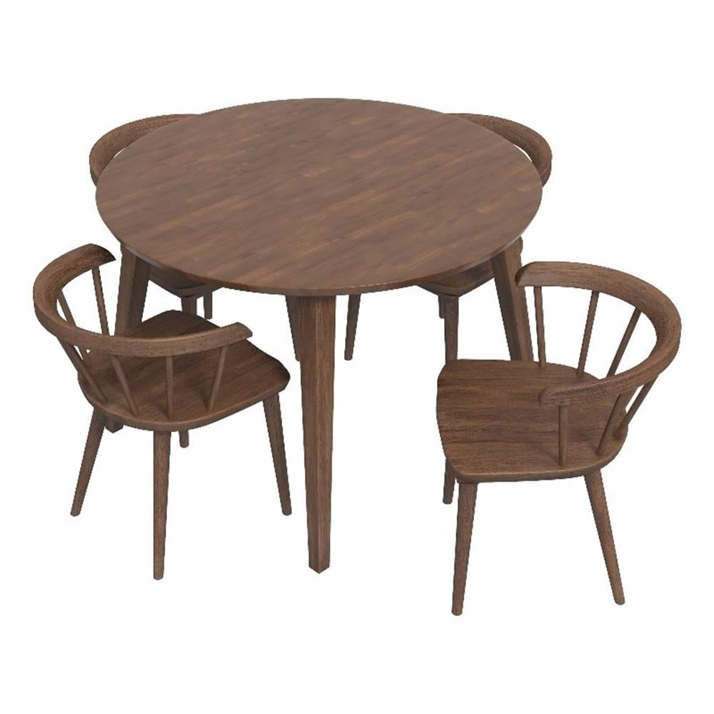 Pemberley Row Solid Wood Walnut Dining Set Square Durable 43 ...