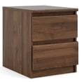 thumbnail image 1 of Pemberly Row Mid-Century Engineered Wood 2 Drawer Nightstand in Walnut, 1 of 9