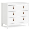 thumbnail image 1 of Pemberly Row Mid-Century Engineered Wood 3 Drawer Chest in White, 1 of 17
