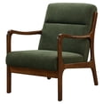 thumbnail image 1 of Pemberly Row Mid-Century Fabric Arm Chair in Studio Dark Green/Dark Walnut, 1 of 9