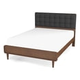 thumbnail image 1 of Pemberly Row Mid-Century Fabric Upholstered Queen Platform Bed in Gray, 1 of 7