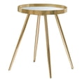 thumbnail image 1 of Pemberly Row Mid-Century Metal Round Mirror Top End Table Gold, 1 of 4