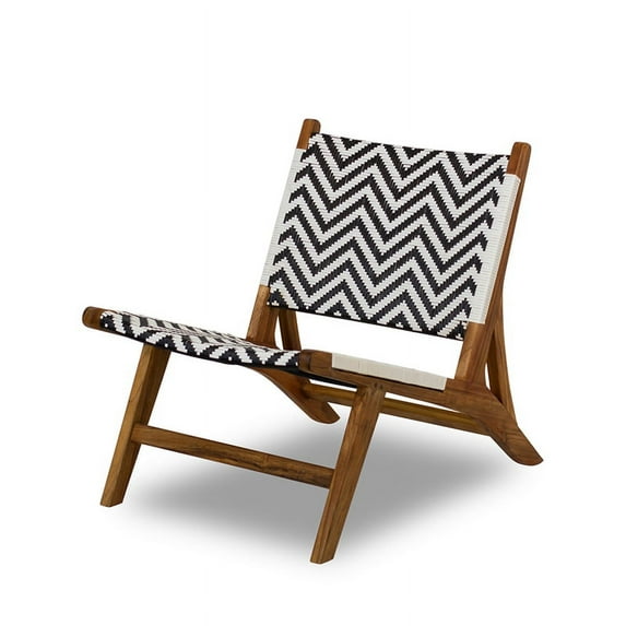 Pemberly Row Mid-Century Modern Bowen Walnut Lounge Chair