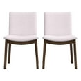 thumbnail image 1 of Pemberly Row Mid-Century Modern Cream Fabric Dining Chair (Set of 2), 1 of 7