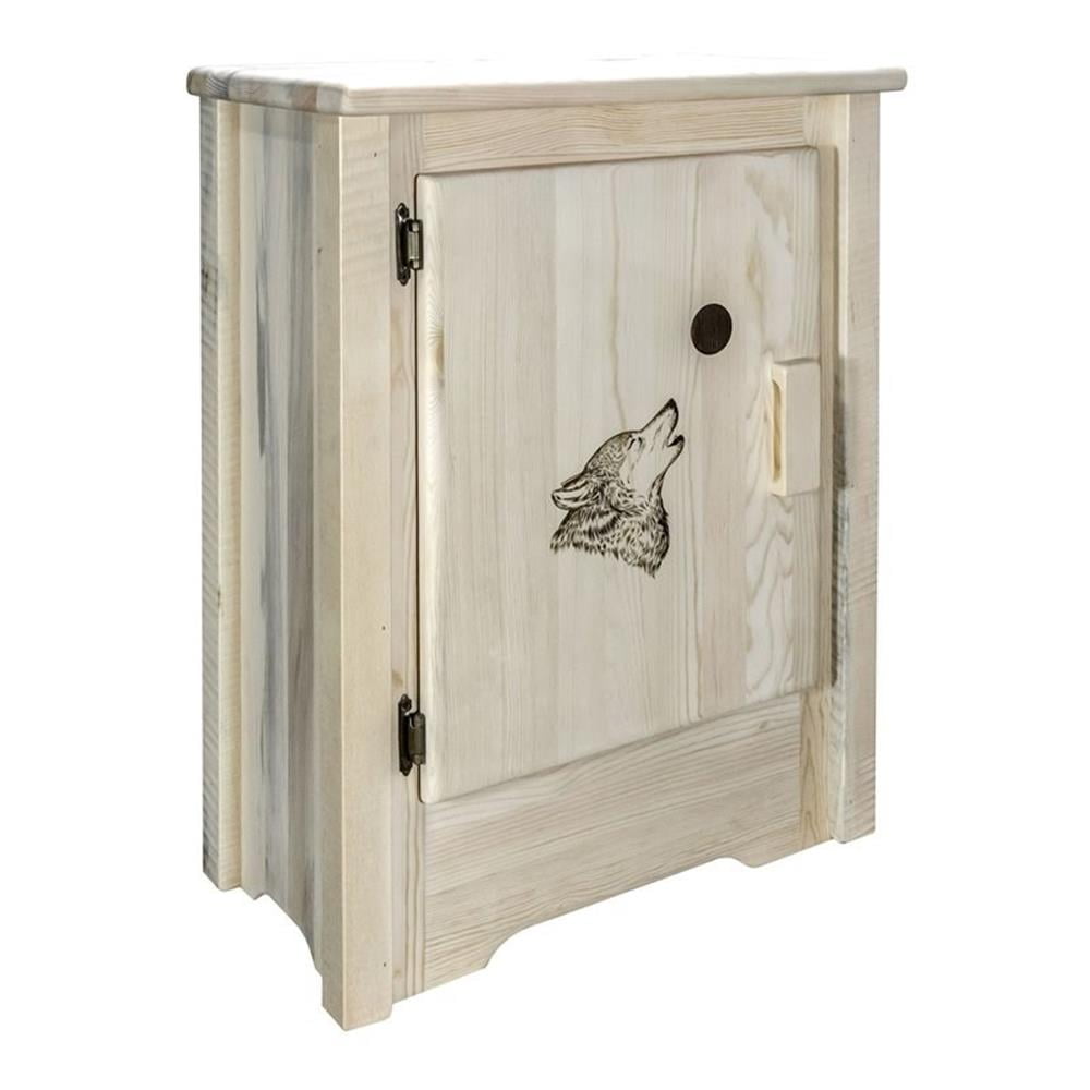 Pemberly Row Mid-Century Modern Left Hinged Wood Accent Cabinet in ...