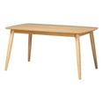 thumbnail image 1 of Pemberly Row Mid-Century Modern Natural Oak Finished Wood Dining Table, 1 of 9