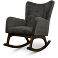 thumbnail image 1 of Pemberly Row Mid-Century Modern Tight Back Fabric Rocking Chair in Gray, 1 of 7
