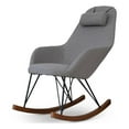 thumbnail image 1 of Pemberly Row Mid-Century Modern Tight Back Fabric Rocking Chair in Gray, 1 of 6