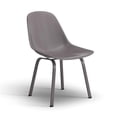 thumbnail image 1 of Pemberly Row Mid-Century Molded Plastic Seat Dining Chair in Gray, 1 of 6