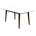 thumbnail image 1 of Pemberly Row Mid-Century Rectangular 63" Solid Wood Dining Table in White, 1 of 5