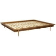 thumbnail image 1 of Pemberly Row Mid-Century Solid Wood King Platform Bed in Caramel, 1 of 5