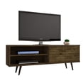 thumbnail image 1 of Pemberly Row Mid-Century Solid Wood TV Stand for TVs up to 60" in Rustic Brown, 1 of 10