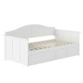 thumbnail image 1 of Pemberly Row Mid-Century Solid Wood Twin Daybed with Set of 2 Drawers in White, 1 of 14
