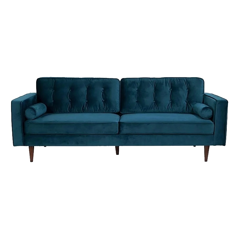 Pemberly Row MidCentury Velvet Tufted Sofa Couch for Living Room in
