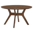 thumbnail image 1 of Pemberly Row Mid-Century Wood Dining Room Round Table in Light Oak, 1 of 3