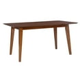 thumbnail image 1 of Pemberly Row Mid-Century Wood Dining Table with Tapered Legs in Brown Stain, 1 of 12