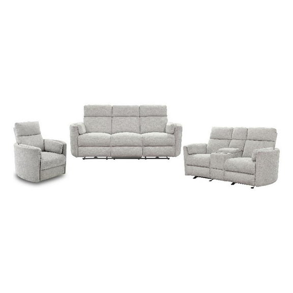 Pemberly Row Mineral Power Glider Reclining Sofa & Loveseat & Recliner