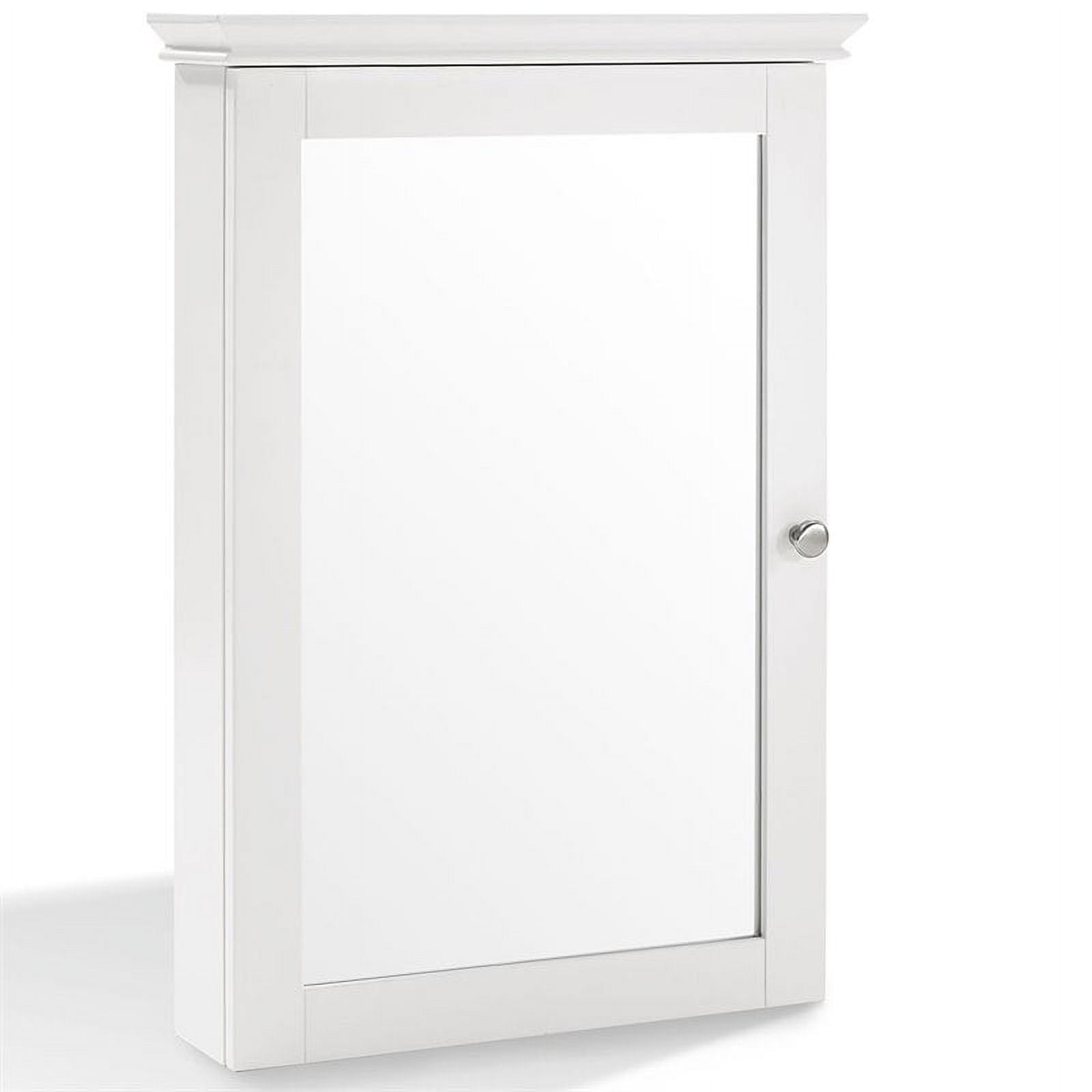 Pemberly Row Mirror Medicine Cabinet in White - Walmart.com