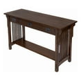 thumbnail image 1 of Pemberly Row Mission 3 Drawer Crofter Style Console Table in Walnut, 1 of 5