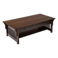 thumbnail image 1 of Pemberly Row Mission Crofter Style 6 Drawer Coffee Table in Walnut, 1 of 5