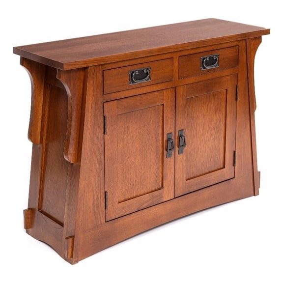 Pemberly Row Mission Crofter Style Entry Cabinet in Michael's Cherry