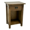 thumbnail image 1 of Pemberly Row Mission Solid Quarter Sawn Oak 1 Drawer End Table - Walnut, 1 of 3