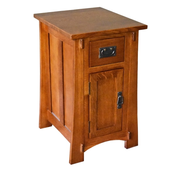Pemberley Row Solid Oak Walnut Nightstand Rectangular