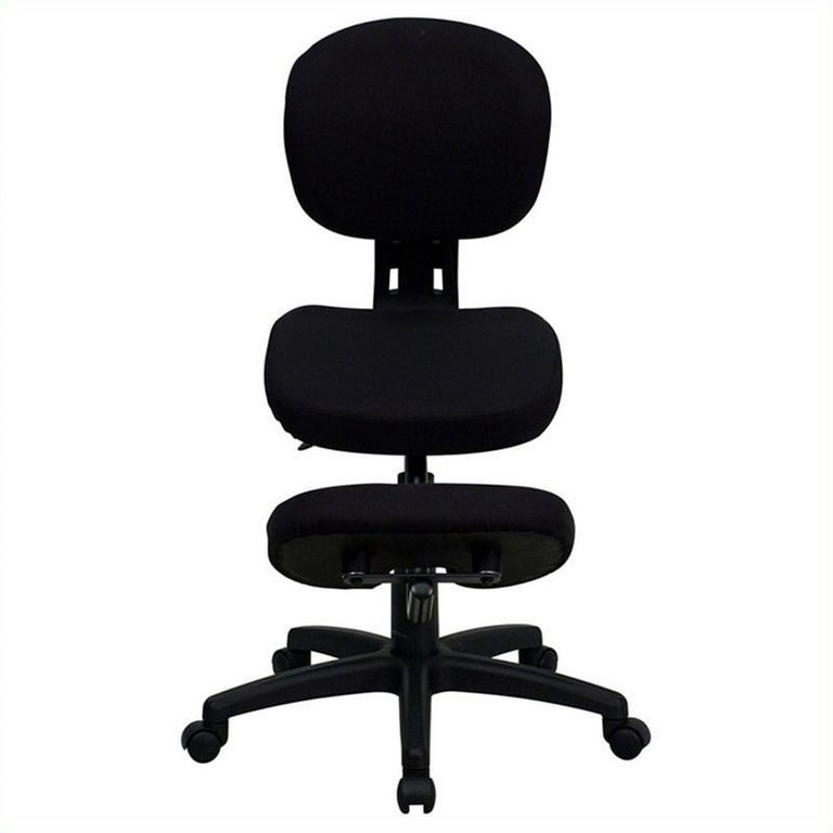 VEVOR Wooden Ergonomic Kneeling Chair Memory Seat Cushion Relieving Body  Black